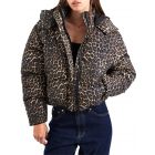 Leopard Print Puffer Jacket, Leopard, UK Sizes 8 to 16