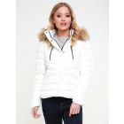 Womens Puffer Jacket with Faux Fur Hood, Sizes 8 to 16