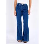 Baggy Denim Flared High Waist Jeans, Dark Blue, Uk Sizes 8 to 14