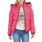 Womens Puffer Jacket with Faux Fur Trim, Sizes 8 to 16