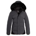 Boys Faux Fur Winter Parka Coat, Grey, Black, Ages  3 to 14 Years